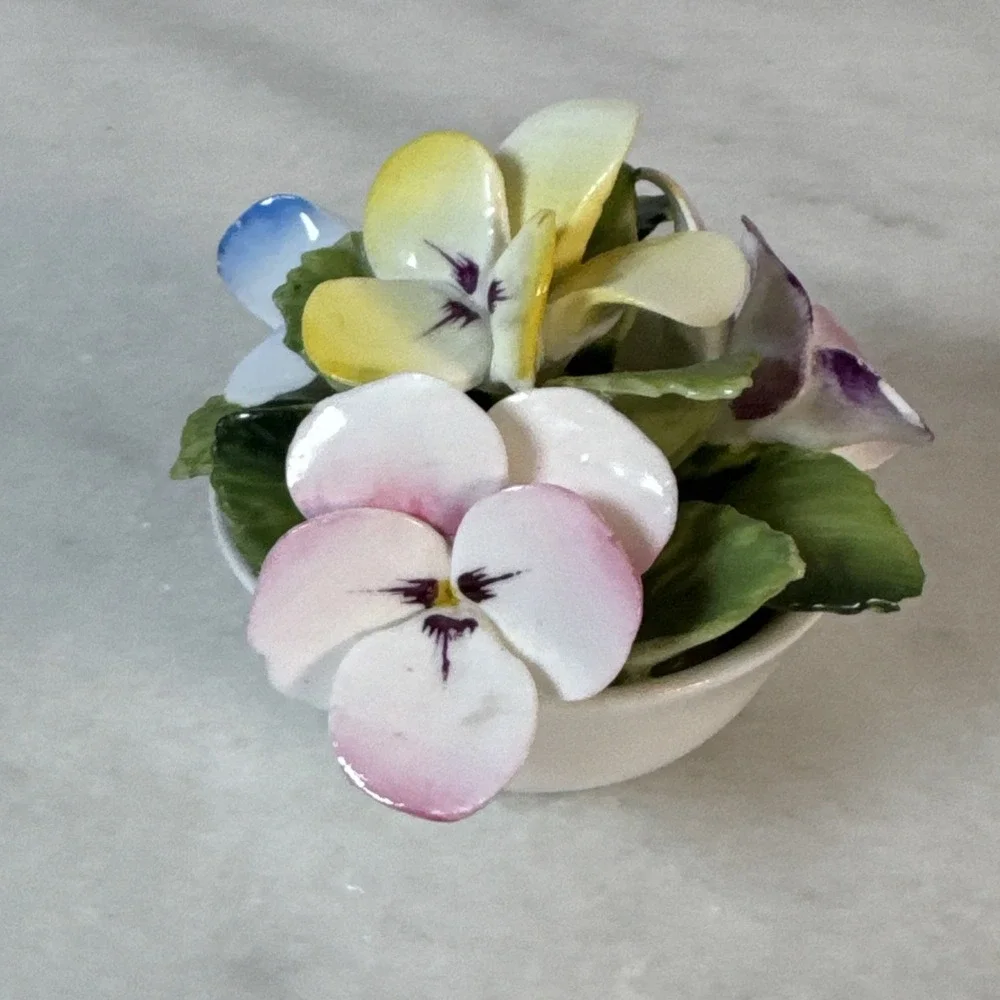 Vintage Coalport Bone China Flower Bouquet Vase Bowl Made In England 2.5